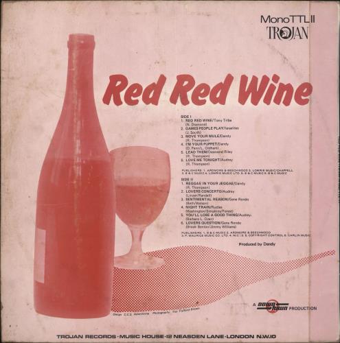 Trojan Records Red Red Wine - Price Stickered Sleeve UK